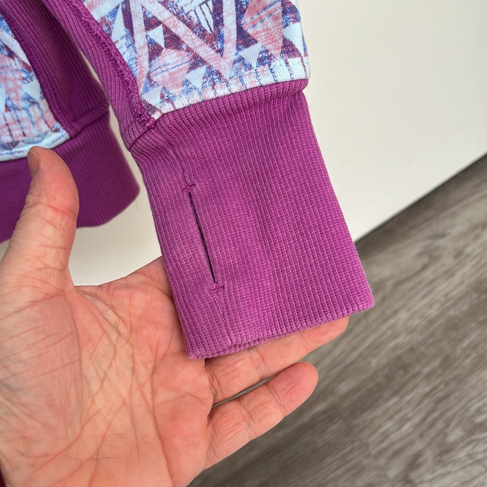 Ivivva by lululemon scuba zippered hooded sweatshirt size 10 multicoloured - Picture 3 of 6